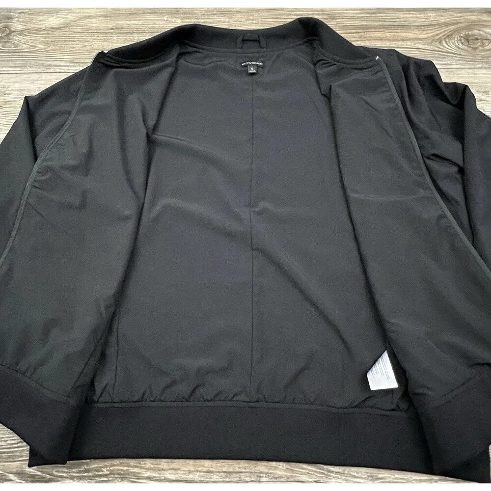 Banana Republic Mens XL Jacket All Day Everyday Black Stretch Preppy Dk Academia